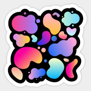 Gradient Blended Paint Blob Pattern Sticker